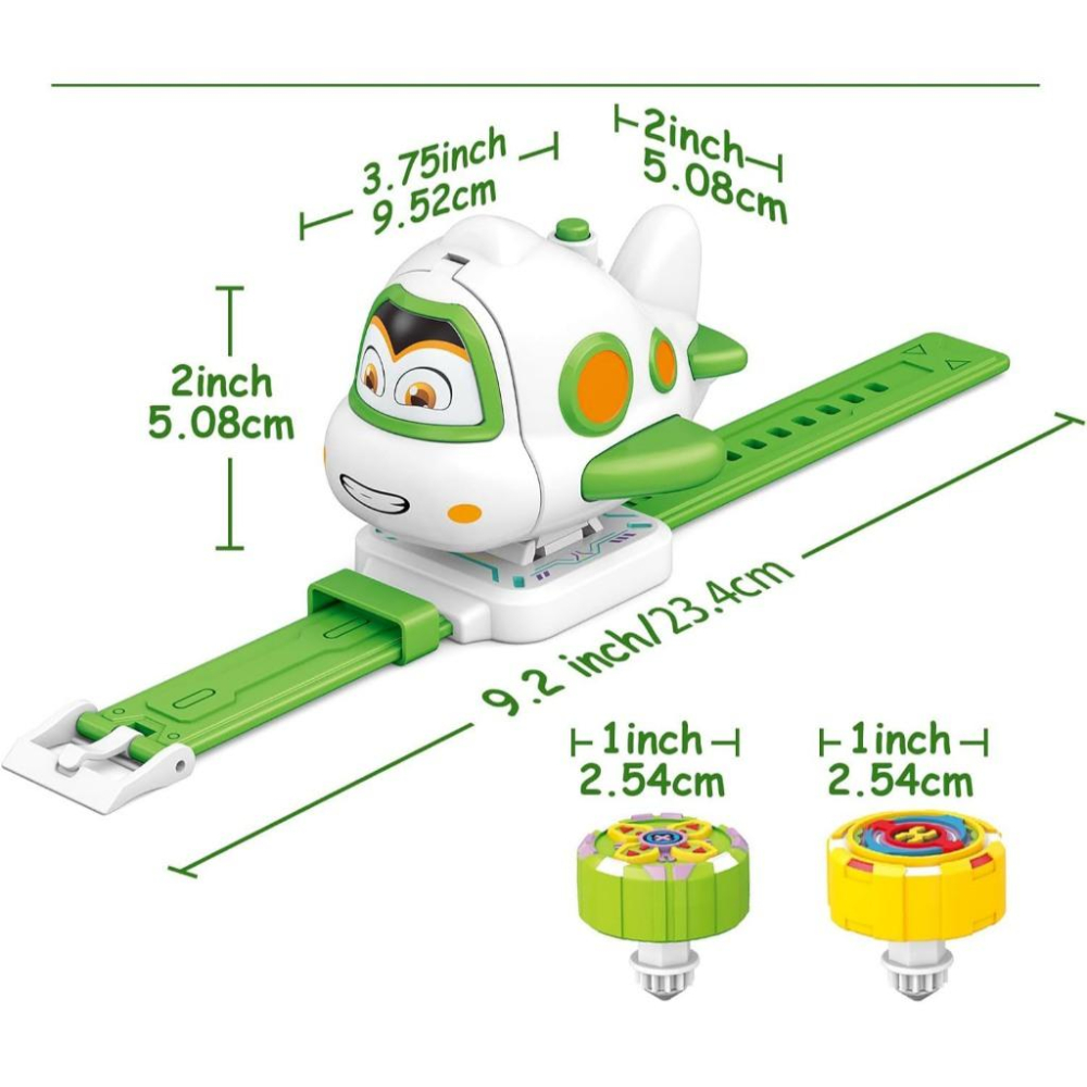 ☆玩具先生☆2合1射彈陀螺直升機/工程車+對戰戰鬥陀螺手錶-細節圖2
