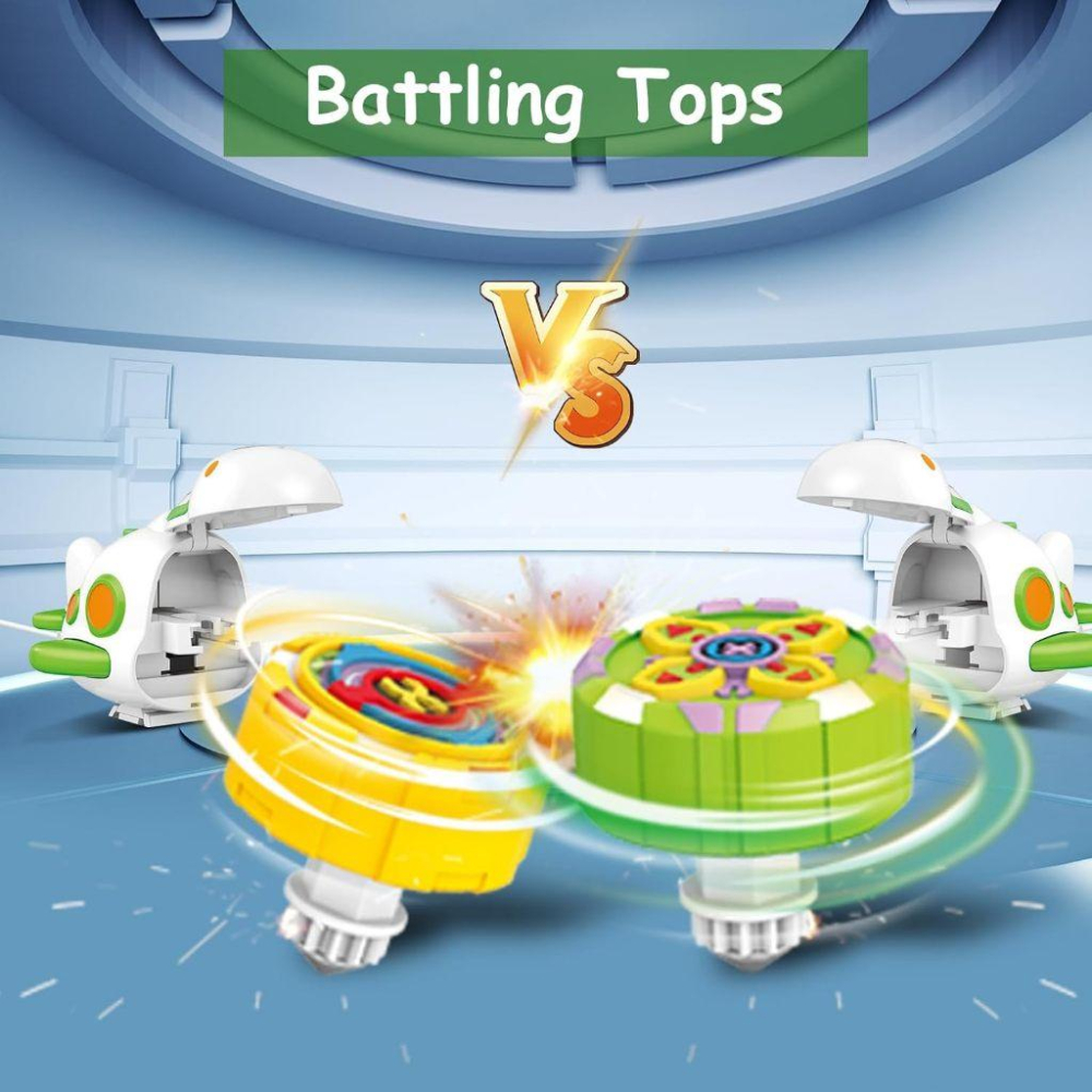 ☆玩具先生☆2合1射彈陀螺直升機/工程車+對戰戰鬥陀螺手錶-細節圖6