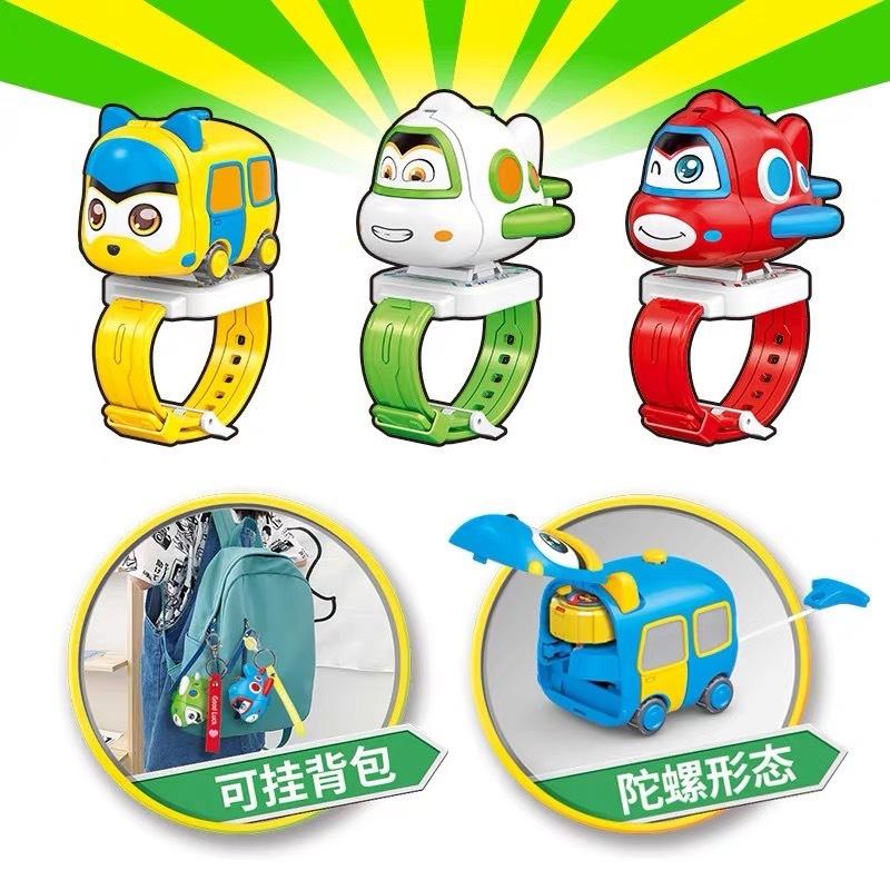 ☆玩具先生☆2合1射彈陀螺直升機/工程車+對戰戰鬥陀螺手錶-細節圖7