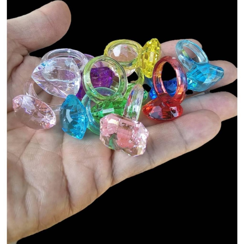 ☆玩具先生☆壓克力水晶兒童戒指 /吊飾水晶小熊/水晶海豚/水晶寶物/家家酒 結婚扮演 求緍-細節圖3