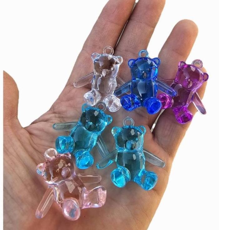 ☆玩具先生☆壓克力水晶兒童戒指 /吊飾水晶小熊/水晶海豚/水晶寶物/家家酒 結婚扮演 求緍-細節圖4