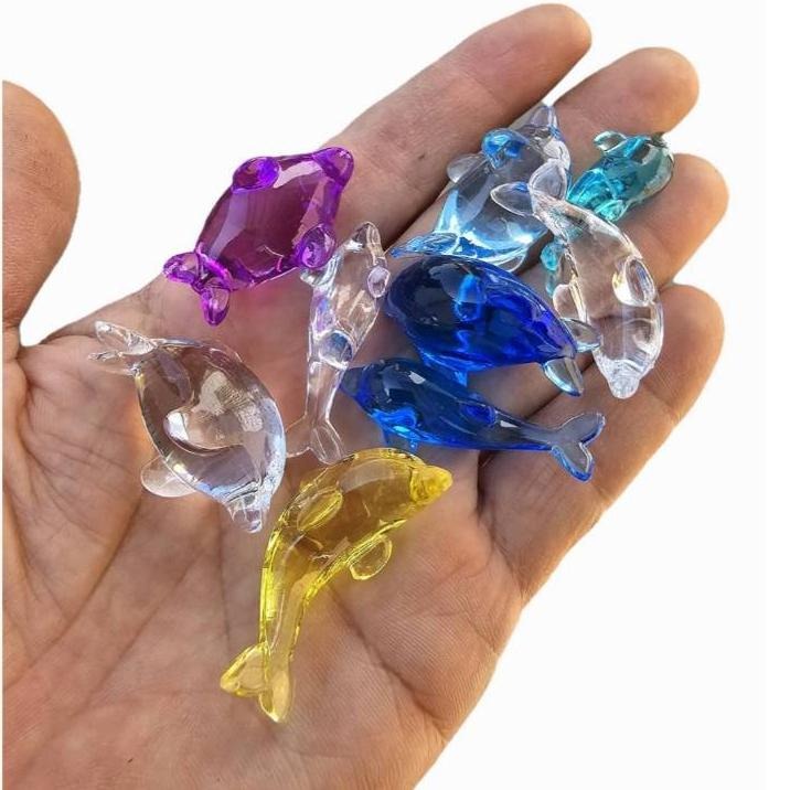 ☆玩具先生☆壓克力水晶兒童戒指 /吊飾水晶小熊/水晶海豚/水晶寶物/家家酒 結婚扮演 求緍-細節圖5