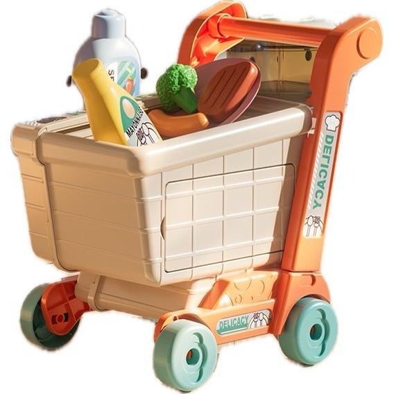 ☆玩具先生☆2合1高品質廚房家家酒+購物車遊戲組-細節圖3