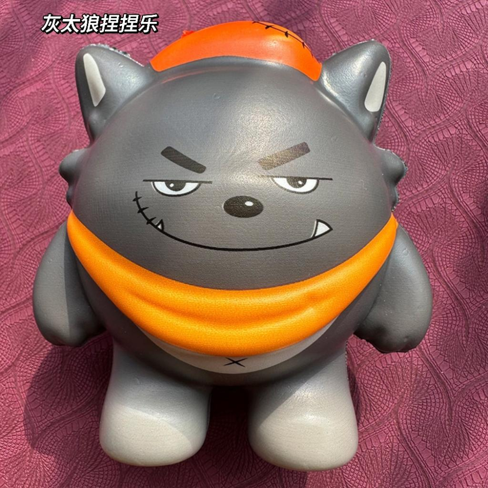 ☆玩具先生☆ 圓仔 蛋仔派對慢回彈公仔 蛋仔 灰太狼   喜羊羊  吾皇貓 舒壓捏捏樂(10cmX 10cm)-細節圖4