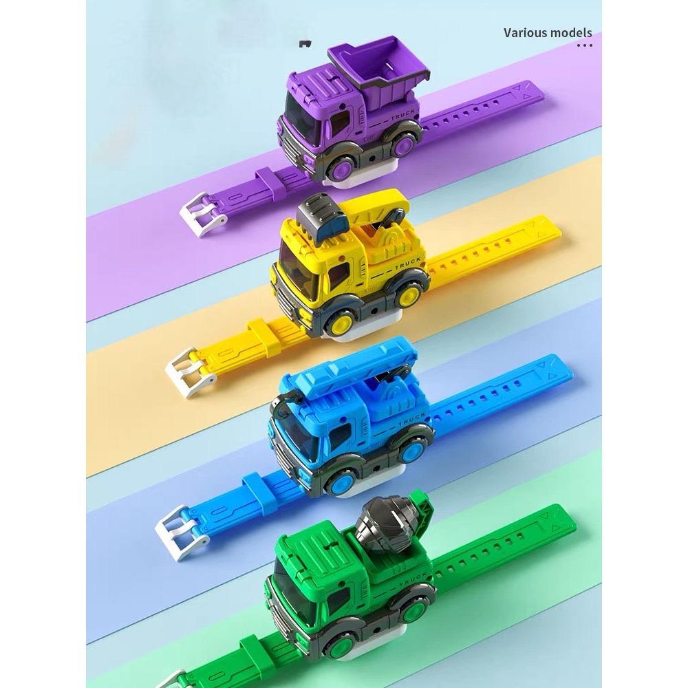 ☆玩具先生☆2合1射彈陀螺工程車+對戰戰鬥陀螺手錶-細節圖5