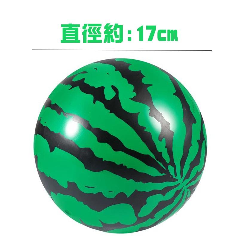 ☆玩具先生☆建大 加厚版-西瓜球 (直徑17cm) 充氣球 橡膠球 充氣皮球 充氣球組 娃娃機舖底用 沙灘球 彩色塑膠球-細節圖2
