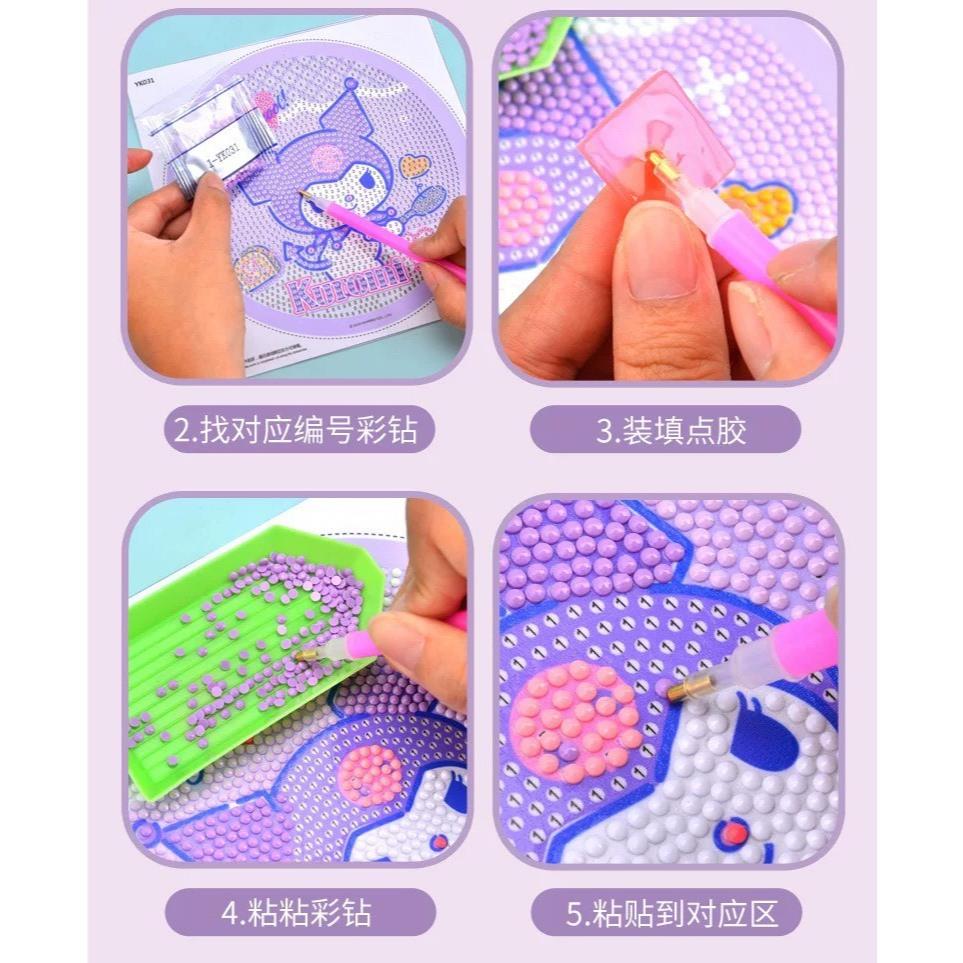 ☆玩具先生☆㊣三麗鷗DIY酷洛米.Holle kitty鑽石貼(附相框)-細節圖5