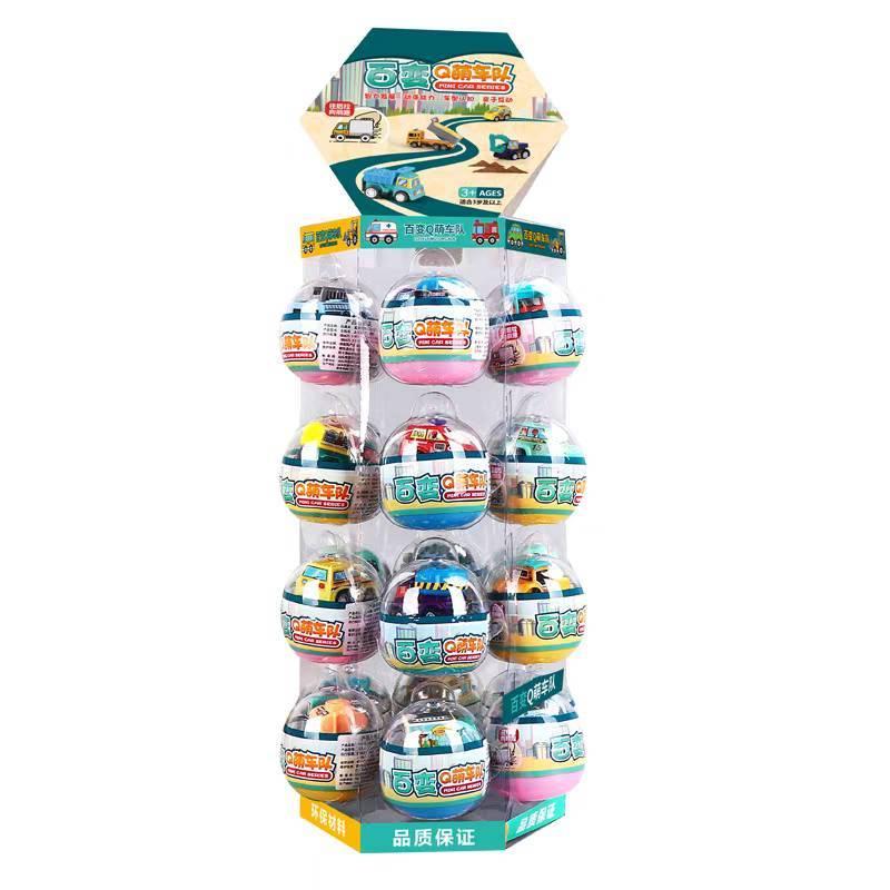 ☆玩具先生☆奇趣合金扭蛋車~  扭蛋 存錢筒 迴力車  小車車 工程車 警車 消防車.交通車.校車 合金車-細節圖5