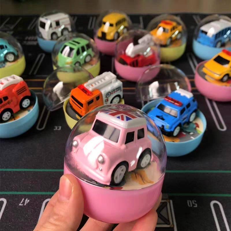 ☆玩具先生☆奇趣合金扭蛋車~  扭蛋 存錢筒 迴力車  小車車 工程車 警車 消防車.交通車.校車 合金車-細節圖6