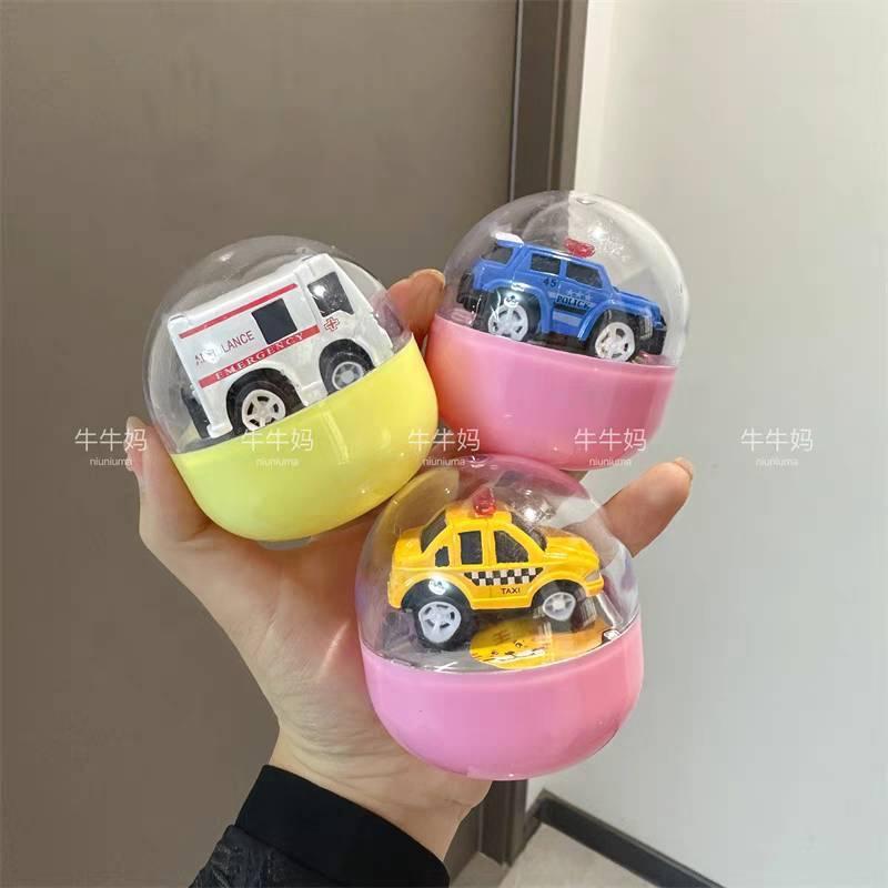 ☆玩具先生☆奇趣合金扭蛋車~  扭蛋 存錢筒 迴力車  小車車 工程車 警車 消防車.交通車.校車 合金車-細節圖7