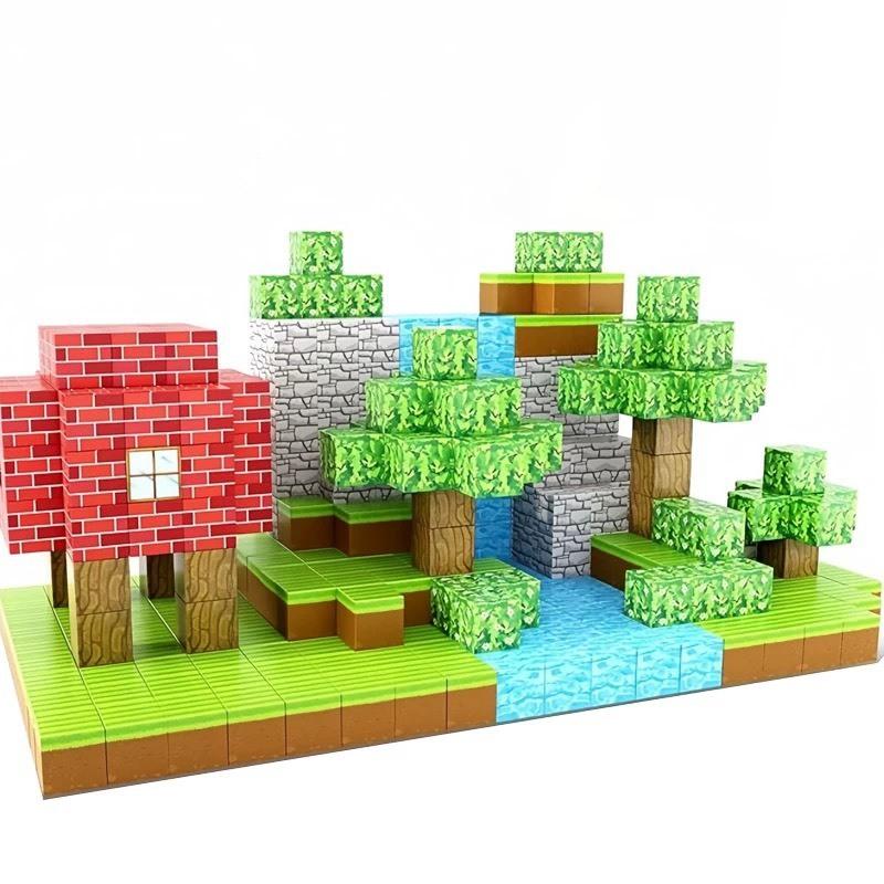 ☆玩具先生☆ DIY磁力方塊.麥塊.積木.益智創意桌遊15pc(ST安全玩具)檢驗合格-細節圖3