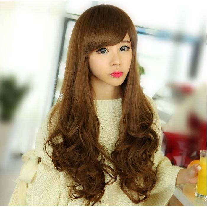 本原批發 高溫絲整頂假髮🔥送髮網🔥斜劉海 假髮 長假髮 妹妹頭 長捲假髮 波浪假髮 氣質假髮 全頂假髮 P99-細節圖2