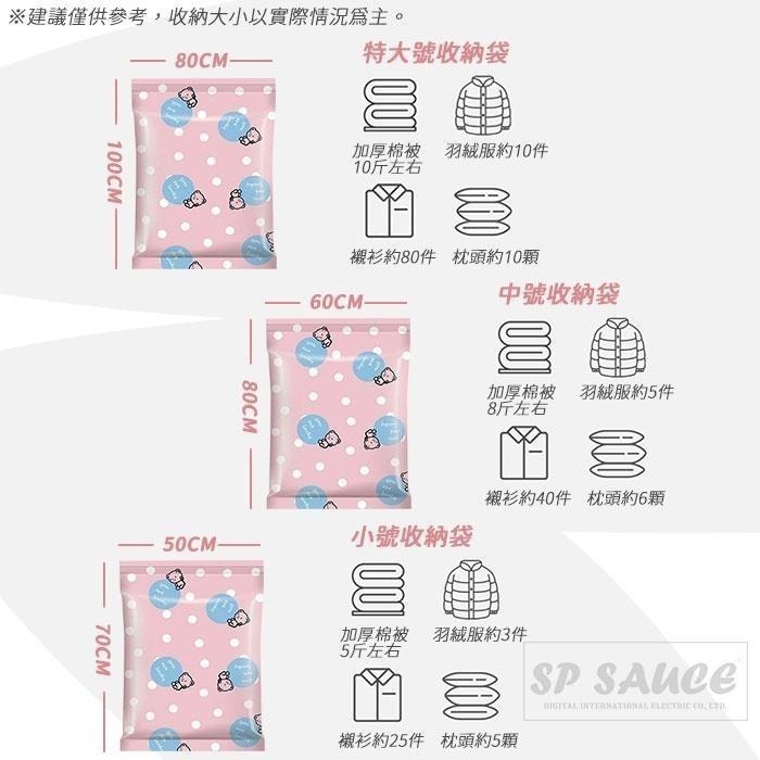 半價出清 本原批發 真空收納壓縮袋⭐壓縮袋  棉被真空袋  棉被收納袋 衣物壓縮袋 手捲式收納 壓縮袋 SG137-細節圖2