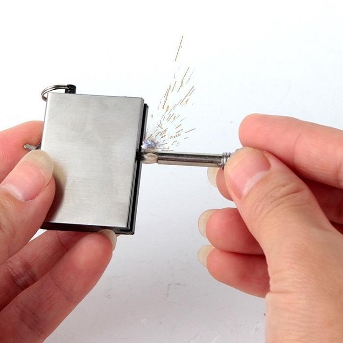 本原批發 圓柱萬次火柴👍萬能 萬次火柴 萬用 打火石 鑰匙扣 打火機 鑰匙圈 點火器 點火柴 煤油打火機 SN134-細節圖2