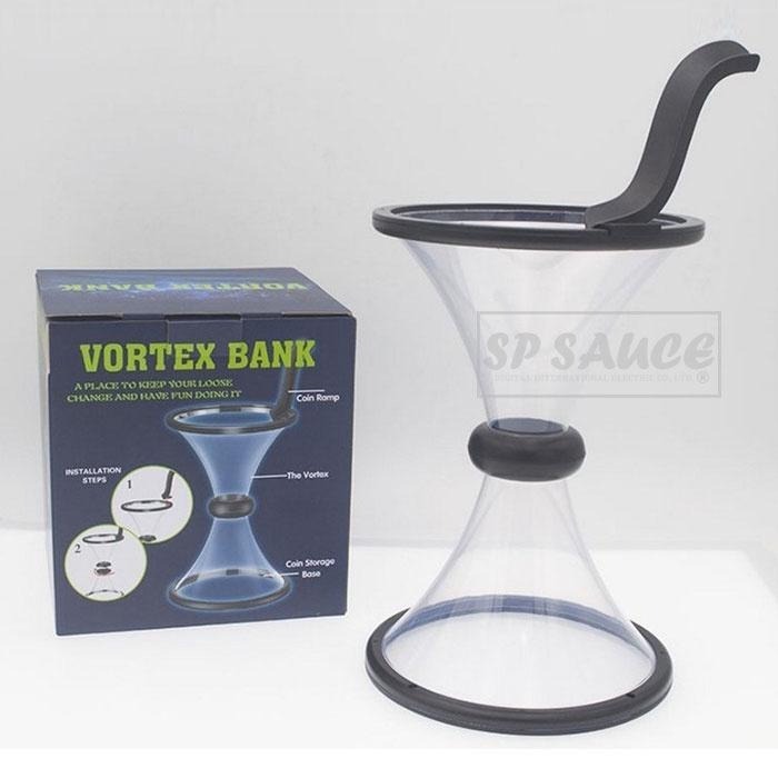 本原批發 重力旋轉旋風存錢罐⭐解壓漩渦 漏斗透明 硬幣 儲錢桶 反重力 旋轉存錢桶 存錢罐  療癒存錢筒 SG228-細節圖2