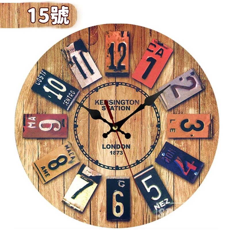 壁鐘⏰歐式復古靜音壁鐘30cm 歐式掛鐘客廳鐘錶 SG317 靜音木質掛鐘錶 時尚現代石英壁鐘 復古鐘 掛鐘 時鐘BA-規格圖8