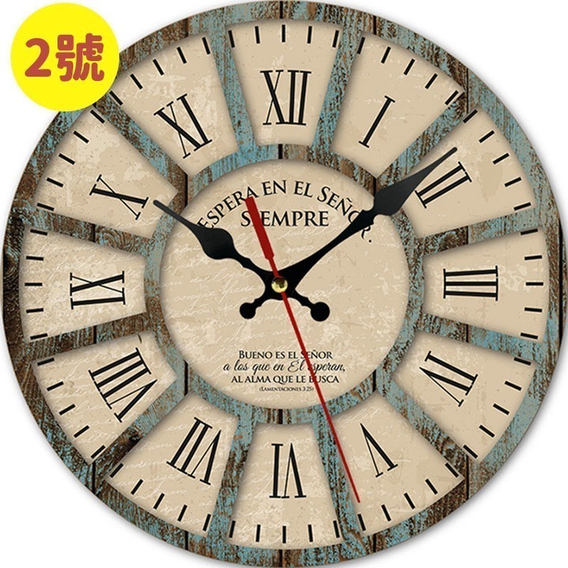 壁鐘⏰歐式復古靜音壁鐘30cm 歐式掛鐘客廳鐘錶 SG317 靜音木質掛鐘錶 時尚現代石英壁鐘 復古鐘 掛鐘 時鐘BA-規格圖8