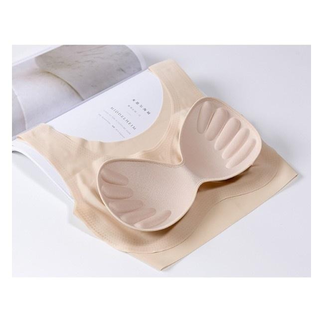 本原批發 透氣冰絲涼感內衣👍️無痕 無鋼圈內衣 運動內衣 睡眠胸罩 bratop 涼感 透氣內衣 帶胸墊 CH106-細節圖5