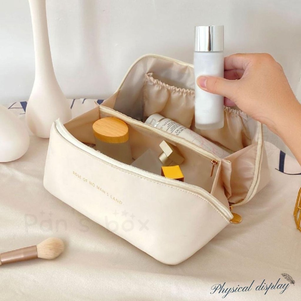 旅行大容量化妝包👍️枕頭化妝包 風琴化妝包 收納包 洗漱包 枕頭包 化妝包 輕奢化妝包 大容量化妝包 手提化妝包-細節圖9