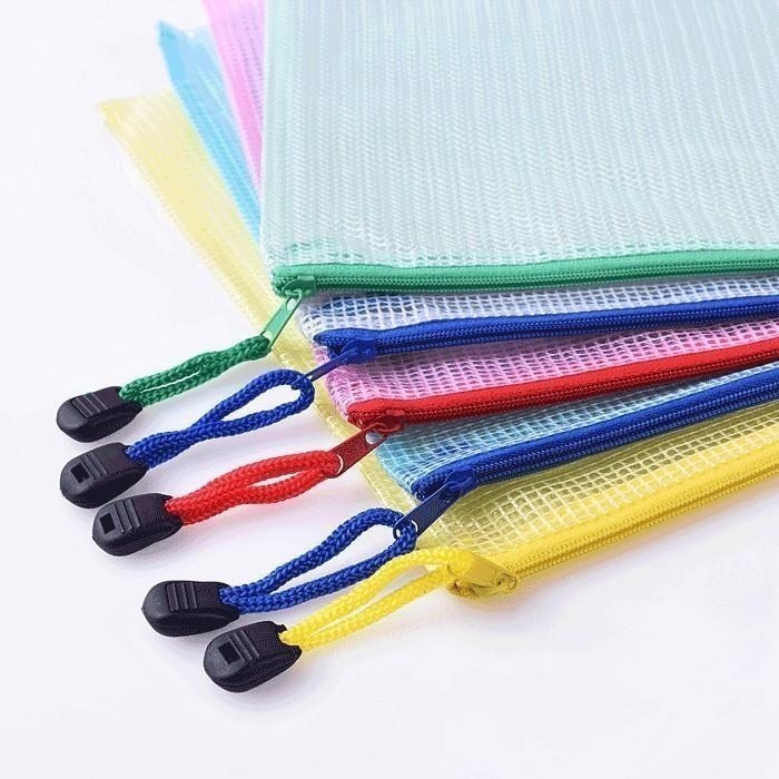 本原批發 網格文件袋🔥網格拉鍊袋🔥資料夾 拉鍊袋 網袋 筆袋 文件袋 防水 資料袋 收納 文具袋 透明 OLD90-細節圖5