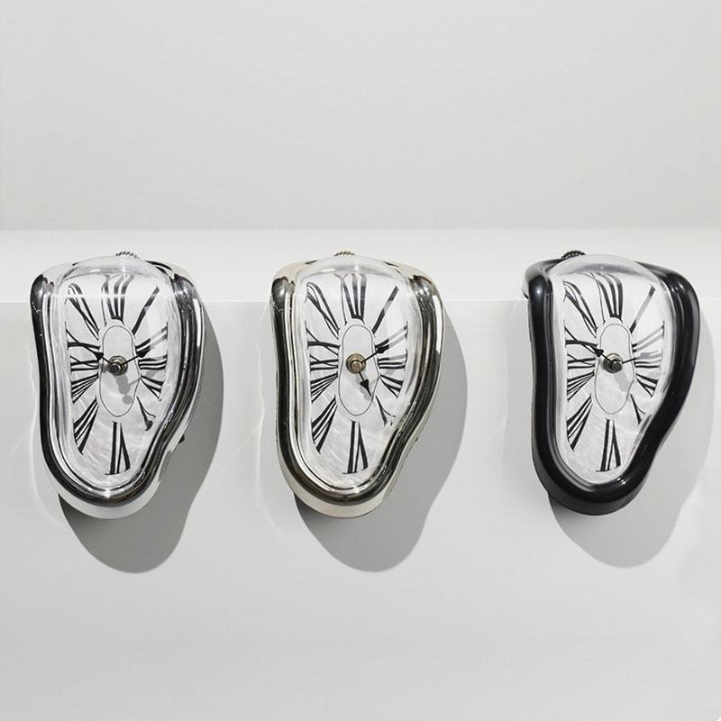 扭曲時鐘👍拐角掛鐘 融化掛鐘 軟鐘 交換禮物 扭曲時鐘 達利融化時鐘 掛鐘 鍾 直角掛鐘 創意時鐘 數字鐘 桌角扭曲時鐘-細節圖2