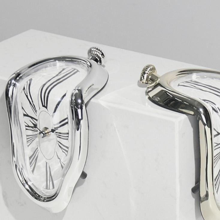 扭曲時鐘👍拐角掛鐘 融化掛鐘 軟鐘 交換禮物 扭曲時鐘 達利融化時鐘 掛鐘 鍾 直角掛鐘 創意時鐘 數字鐘 桌角扭曲時鐘-細節圖3