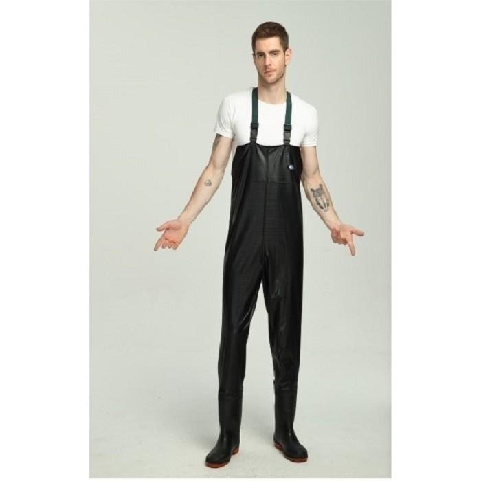 本原批發 下水褲💧鞋碼38-45可選 海翔牌 青蛙裝 釣魚褲 PVC 捕魚褲 半身雨褲 溪流褲 防水褲 KS187-細節圖2