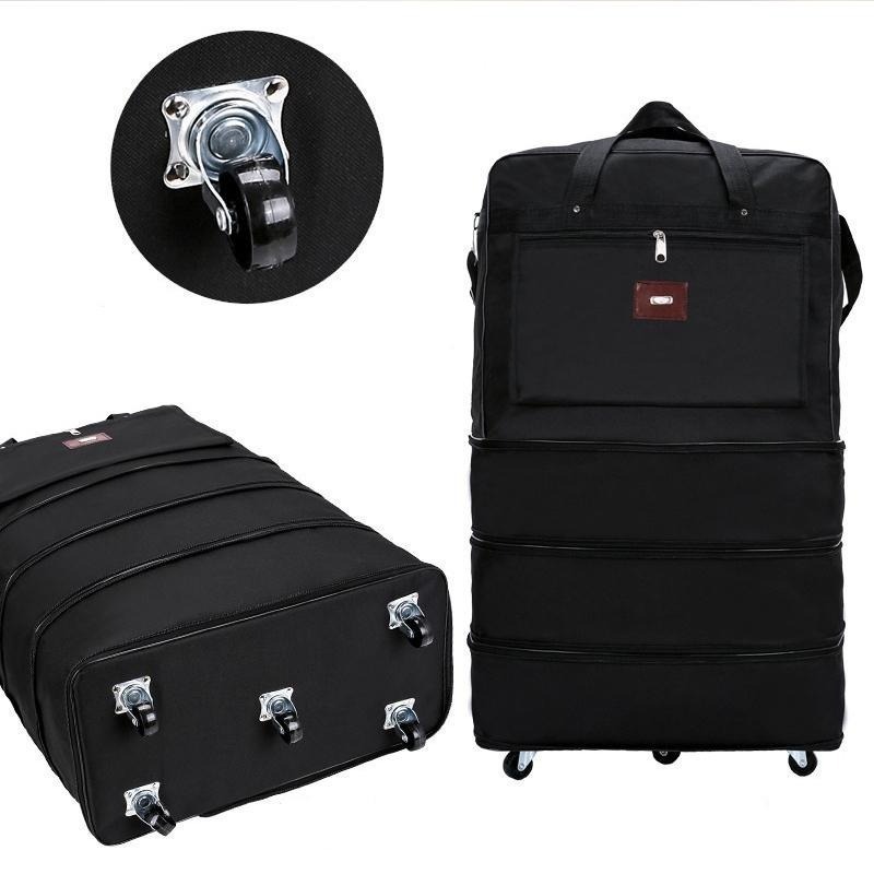 本原批發 全面升級款托運包💯黑色輪子包 航空托運 行李袋 旅行袋 折疊包 出國 留學 托運 旅行包 搬家袋 CH313-細節圖3