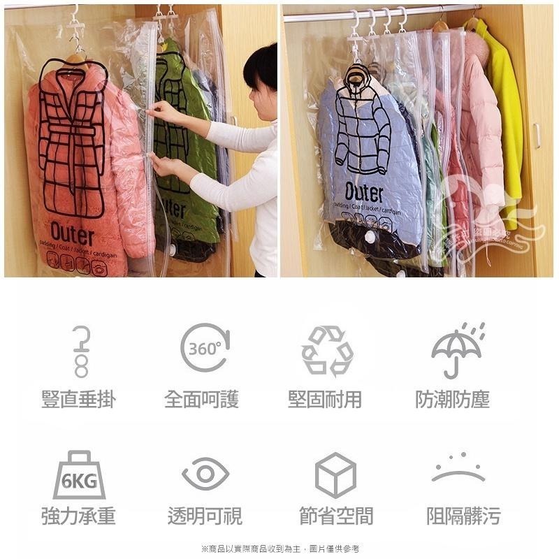 本原批發 真空壓縮掛袋👍真空收納袋 壓縮袋 衣服壓縮袋 壓縮收納袋 衣櫥 收納 收納袋 壓縮 衣服收納 NIS010-細節圖3