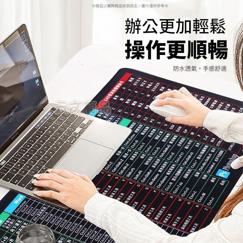 本原批發 繁中軟體快捷鍵滑鼠桌墊👍超大滑鼠墊 大滑鼠墊 滑鼠墊 桌墊 書桌墊  滑鼠桌墊 快捷鍵滑鼠墊 NT104-細節圖3