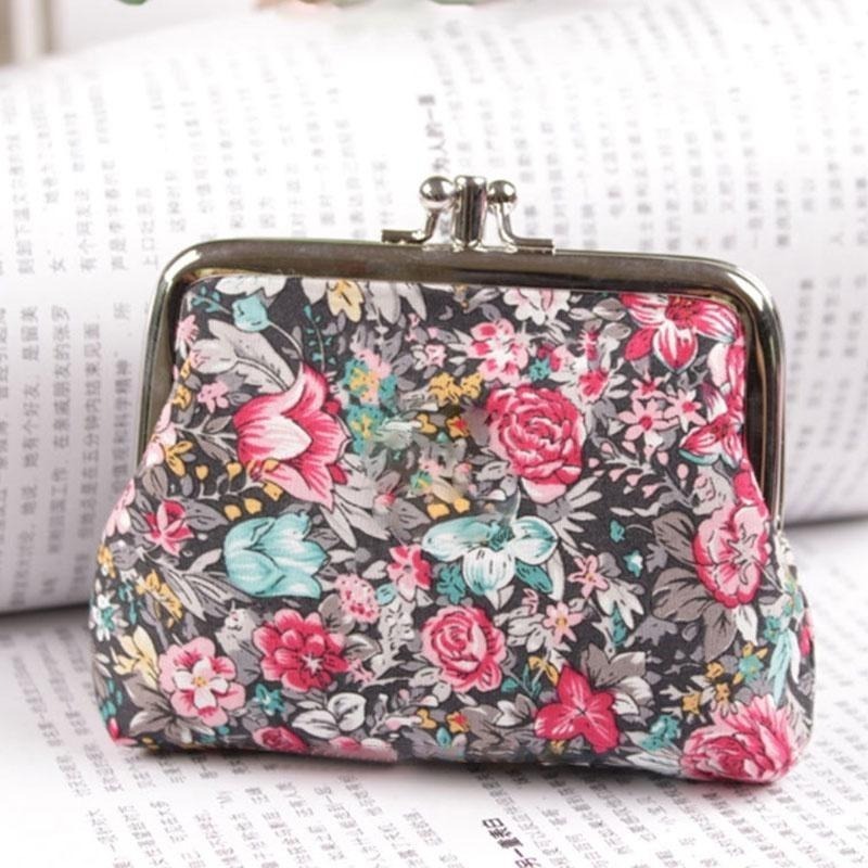 復古風布藝零錢包👍️零錢小包 零錢包 女士帆布 鑰匙包 可愛貝殼口金包 XU068 公車卡包 小物包 硬幣包 小錢包-細節圖2