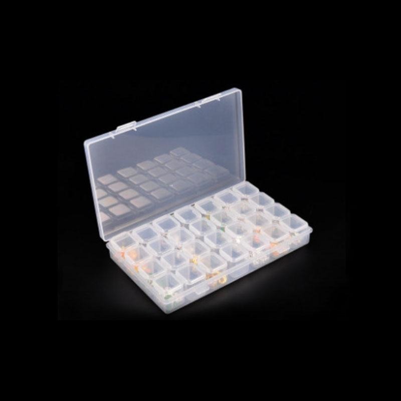 可拆卸28格透明收納盒組👍收納盒 美甲收納盒 美甲 飾品盒 飾品收納盒 首飾盒 KS130 小配件收納盒 水鑽收納盒-細節圖2