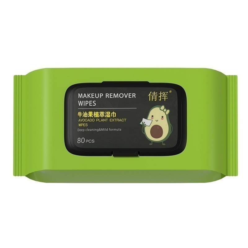 本原批發🍐酪梨卸妝濕紙巾 80抽🍐卸妝濕紙巾 濕紙巾 卸妝棉 臉部清潔 卸妝巾 卸妝濕巾 卸妝 抽取 KS165-細節圖2