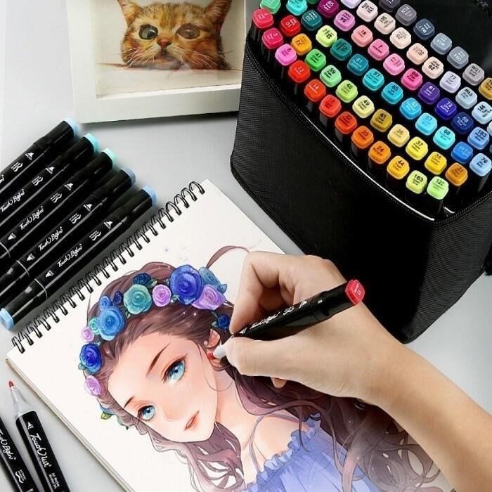 本原批發 馬克筆80色⚡彩色筆 油性筆 塗鴉筆 雙頭油性筆 麥克筆 油性雙頭麥克筆 24色 48色 雙頭繪筆 SG848-細節圖7