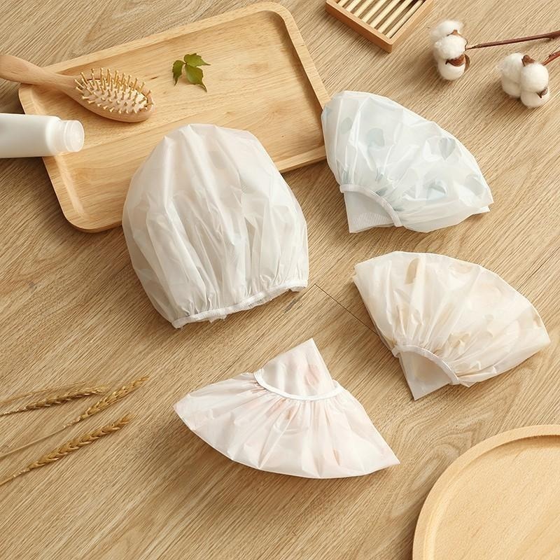 本原批發 PEVA材質 防水浴帽🎉洗澡 淋浴頭套 防油煙帽 淋浴帽 鬆緊帶 防水 洗澡帽 乾髮 防水 浴帽 SG426-細節圖7