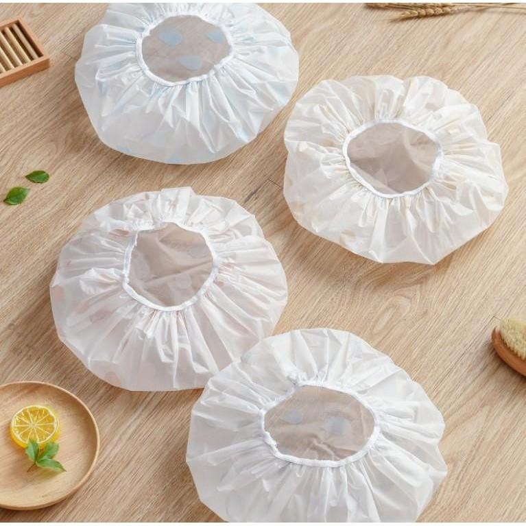 PEVA材質 防水浴帽🎉洗澡頭髮罩 淋浴頭套 防油煙帽 淋浴帽 浴帽 鬆緊帶 防潑水 洗澡帽 乾髮帽 防水帽 乾浴帽-細節圖8