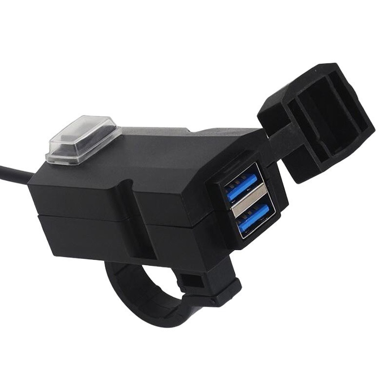 本原批發 SK機車車充🔥雙USB機車車充 USB車充 雙口USB 快充 防水車充 摩托車車充 重機車充 OLD290-細節圖2