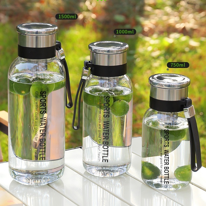 玻璃泡茶杯 👍送杯套👍 過濾茶葉 玻璃杯 隔熱杯 咖啡杯 茶水分離 馬克杯 水壺 水瓶 防爆玻璃水壺 運動水瓶 玻璃-細節圖2