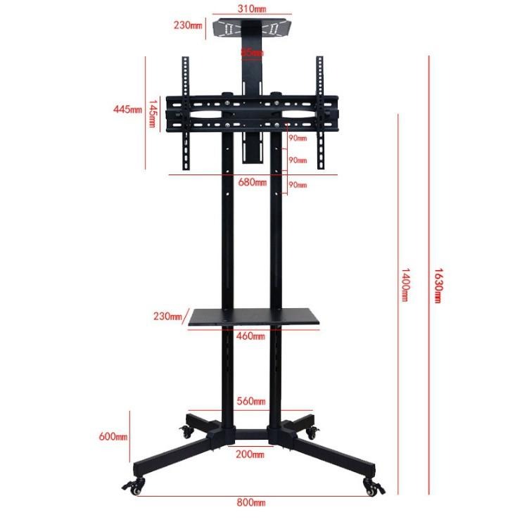 32吋~65吋 電視移動架🔥電視推車 電視落地架 電視移動架 電視立架 NF538 落地架  直立架 移動架 落地架-細節圖2