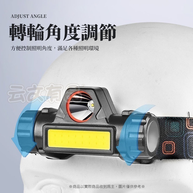 本原批發 雙光源LED頭燈⭐1200mah 遠近頭燈 強光頭燈 USB充電頭燈 聚焦露營燈 LED頭燈  SG757-細節圖5