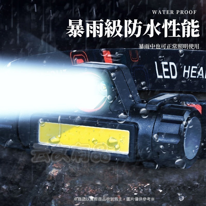 本原批發 雙光源LED頭燈⭐1200mah 遠近頭燈 強光頭燈 USB充電頭燈 聚焦露營燈 LED頭燈  SG757-細節圖7