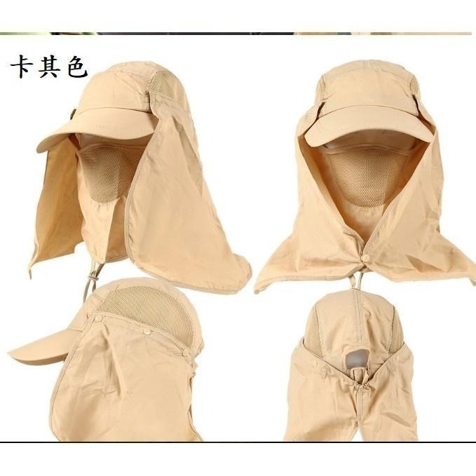 本原批發 360度多功能防曬帽👍戶外帽 防曬帽 遮臉帽 漁夫帽 釣魚帽 防紫外線遮陽帽 騎車帽 遮陽帽 OLD349-細節圖3