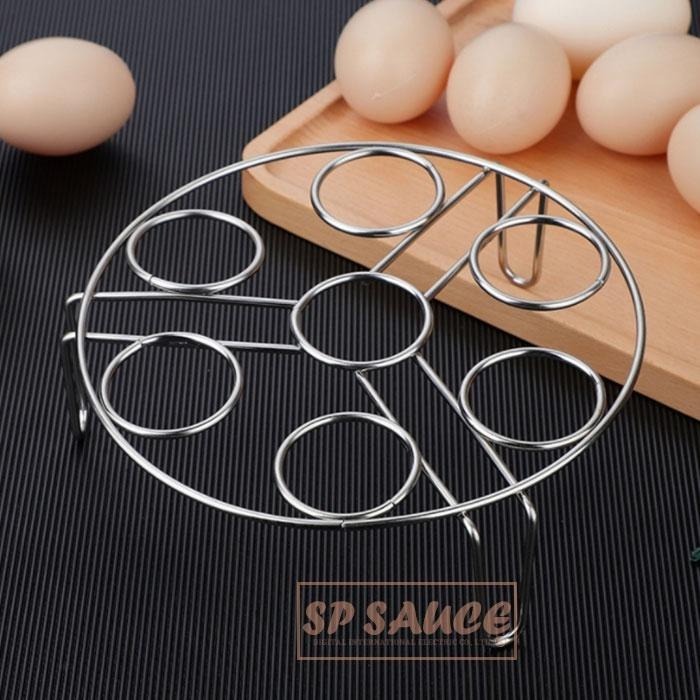 不鏽鋼兩用蒸架🔥雞蛋蒸架 蛋架 氣炸鍋配件 隔水加熱架 蒸蛋架 隔熱架 蒸盤 蒸菜架 電鍋蒸架 七孔蛋架 不銹鋼蒸架B-細節圖2