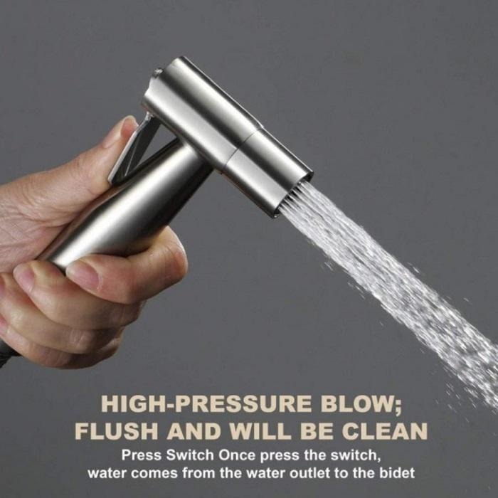 衛浴不銹鋼沖洗器🔥不銹鋼馬桶噴槍 衛浴噴槍 免治沖洗器 婦洗器 增壓沖洗器 304不銹鋼衛浴噴槍 SK71 沖洗器BA-細節圖2