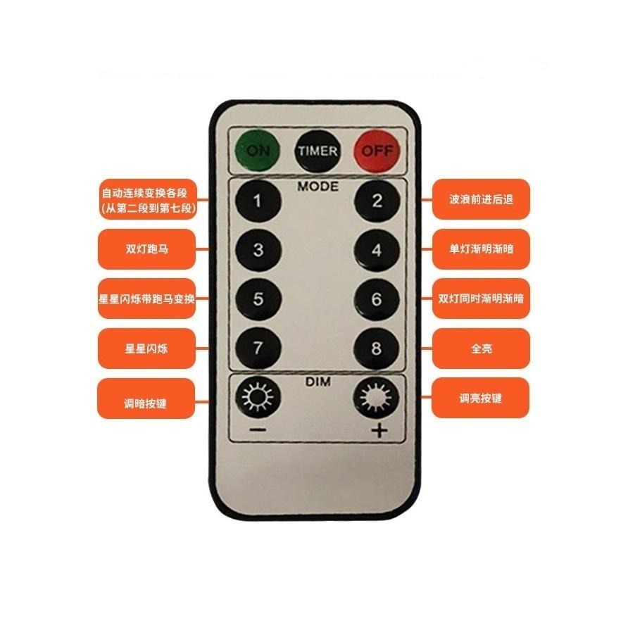 10米100燈 八段式遙控 USB燈串👍️萬聖節裝飾 雪花燈 L237 LED銀線燈串 裝飾燈串 聖誕節燈串 LED燈串-細節圖7