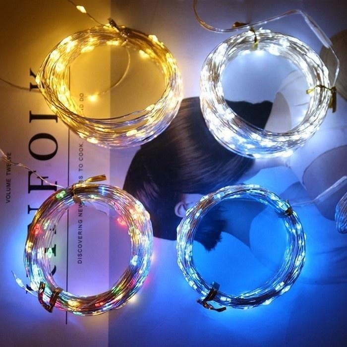 10米100燈 八段式遙控 USB燈串👍️萬聖節裝飾 雪花燈 L237 LED銀線燈串 裝飾燈串 聖誕節燈串 LED燈串-細節圖2