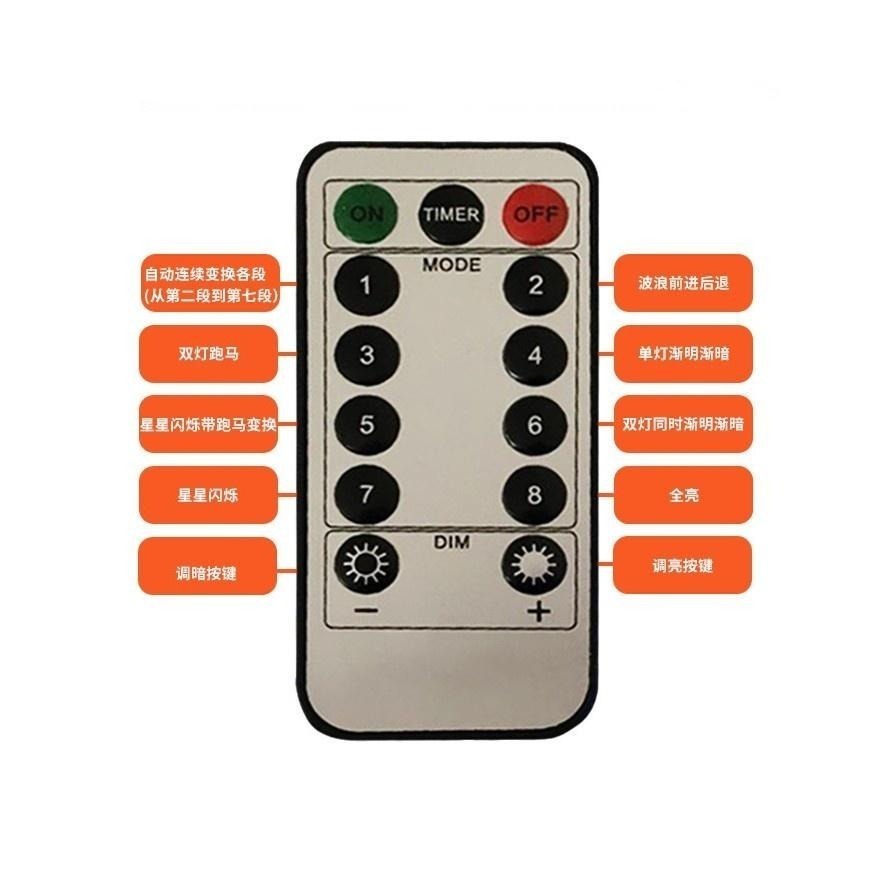 10米100燈 八段式遙控 USB燈串👍️萬聖節裝飾 雪花燈 L237 LED銀線燈串 裝飾燈串 聖誕節燈串 LED燈串-細節圖7