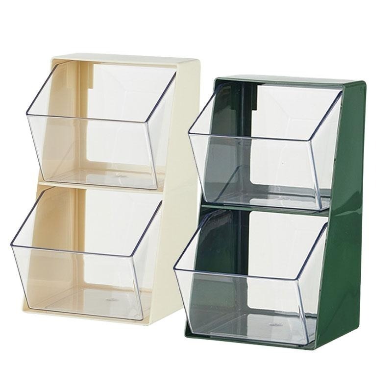 茶包收納盒👍️零食收納架 收納架 茶包收纳盒 咖啡包收納盒 置物架 茶水間收納 茶包收納 分隔收納 小物收納 斜口收納B-細節圖2