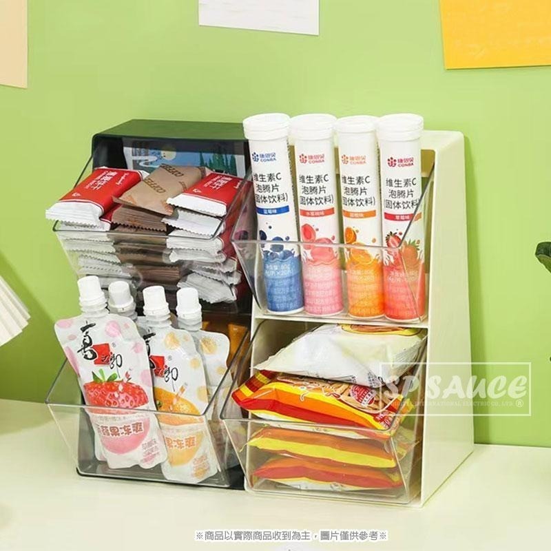 茶包收納盒👍️零食收納架 收納架 茶包收纳盒 咖啡包收納盒 置物架 茶水間收納 茶包收納 分隔收納 小物收納 斜口收納B-細節圖7