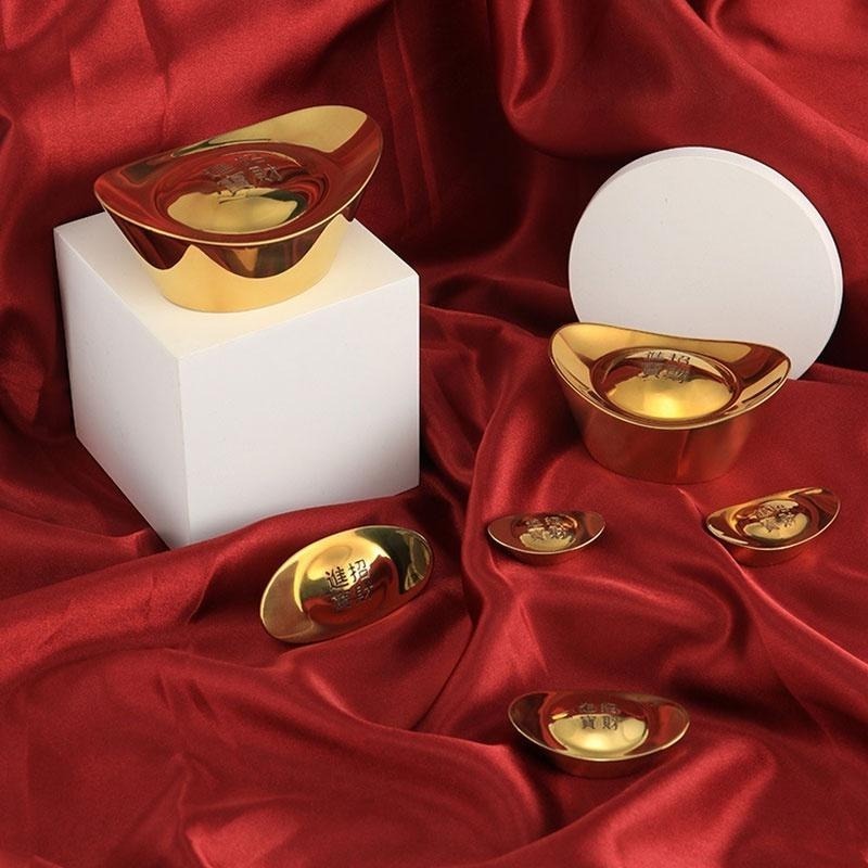 本原批發 銅元寶 一桶金👍純黄銅👍金元寶 招財進寶 元寶 聚寶盆 金桶子 招財 財桶 過年擺設 KS92 KS93-細節圖7